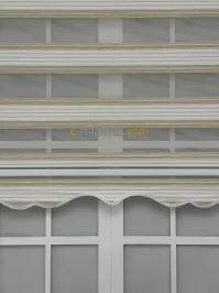 Açık Kahve-Beyaz Zebra Perde 