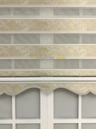 Altın Sarısı Mermer Desenli Zebra Perde