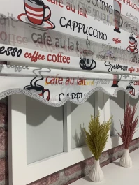 Cappucino Desenli Zebra Perde