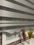 Gri Fantastik Zebra Perde