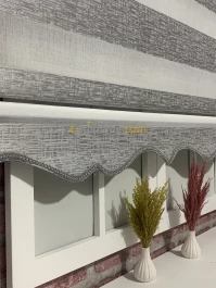 Gri Yaldızlı Zebra Perde