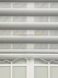 Gri-Beyaz Geçişli Piliseli Zebra Perde 