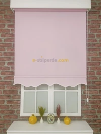 Pembe Mat Lüks Stor Perde