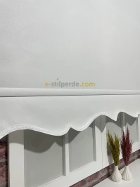 Beyaz Simli Mat Lüks Stor Perde