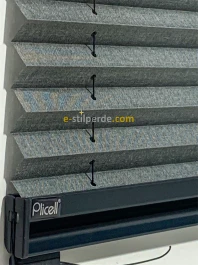 ''PLİCELL''  Gri Keten Pilise Perde (Dutch-16)