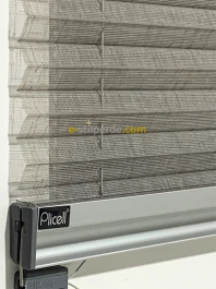 ''PLİCELL''  Gri Tül Pilise Perde (Lattice-04)