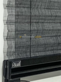 ''PLİCELL''  Siyah Tül Pilise Perde (Lattice-05)