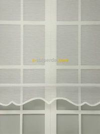 Tek Tül - Beyaz Çizgili Tül Stor