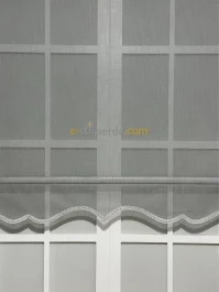 Tek Tül - Gri Keten Tül Stor Perde